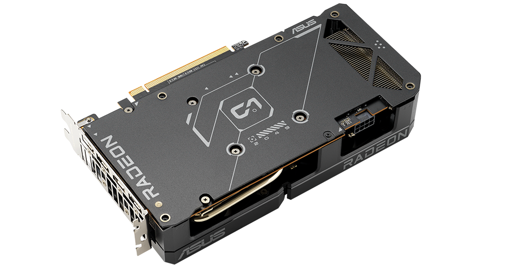 ASUS Dual Radeon™ RX 7600 EVO graphics card backplate.