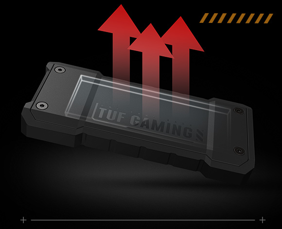 TUF Gaming AS2000 PLUS perspektivische Ansicht mit einem Wärmeleitpad