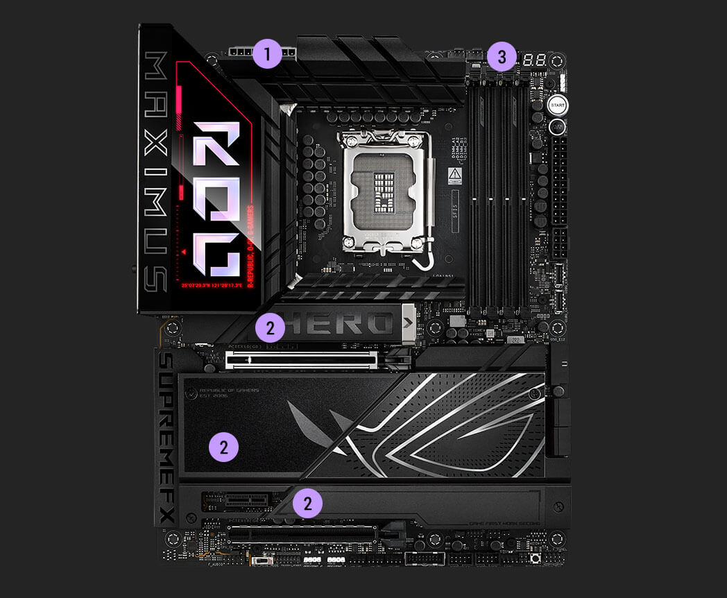 Cooling specs of the ROG Maximus Z890 Hero