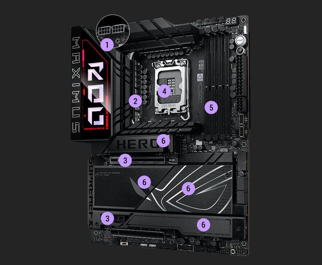 Performance specs of the ROG Maximus Z890 Hero