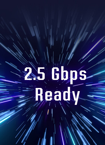 2.5Gbps Geschwindigkeit