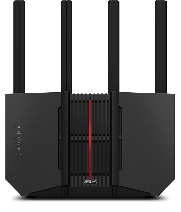 RT-BE92U front angle view with ‘WiFi 7’ text on the background