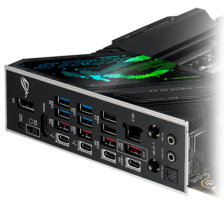 The Strix Z890-F features DUAL USB4® PORTS