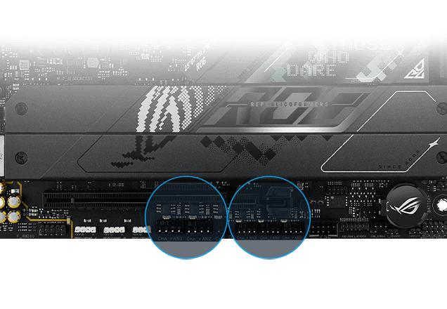 Strix Z890-F chassis fan header locations