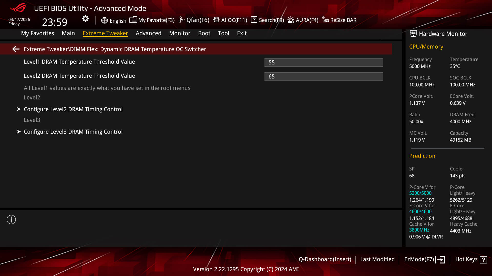 UI of DIMM FLEX