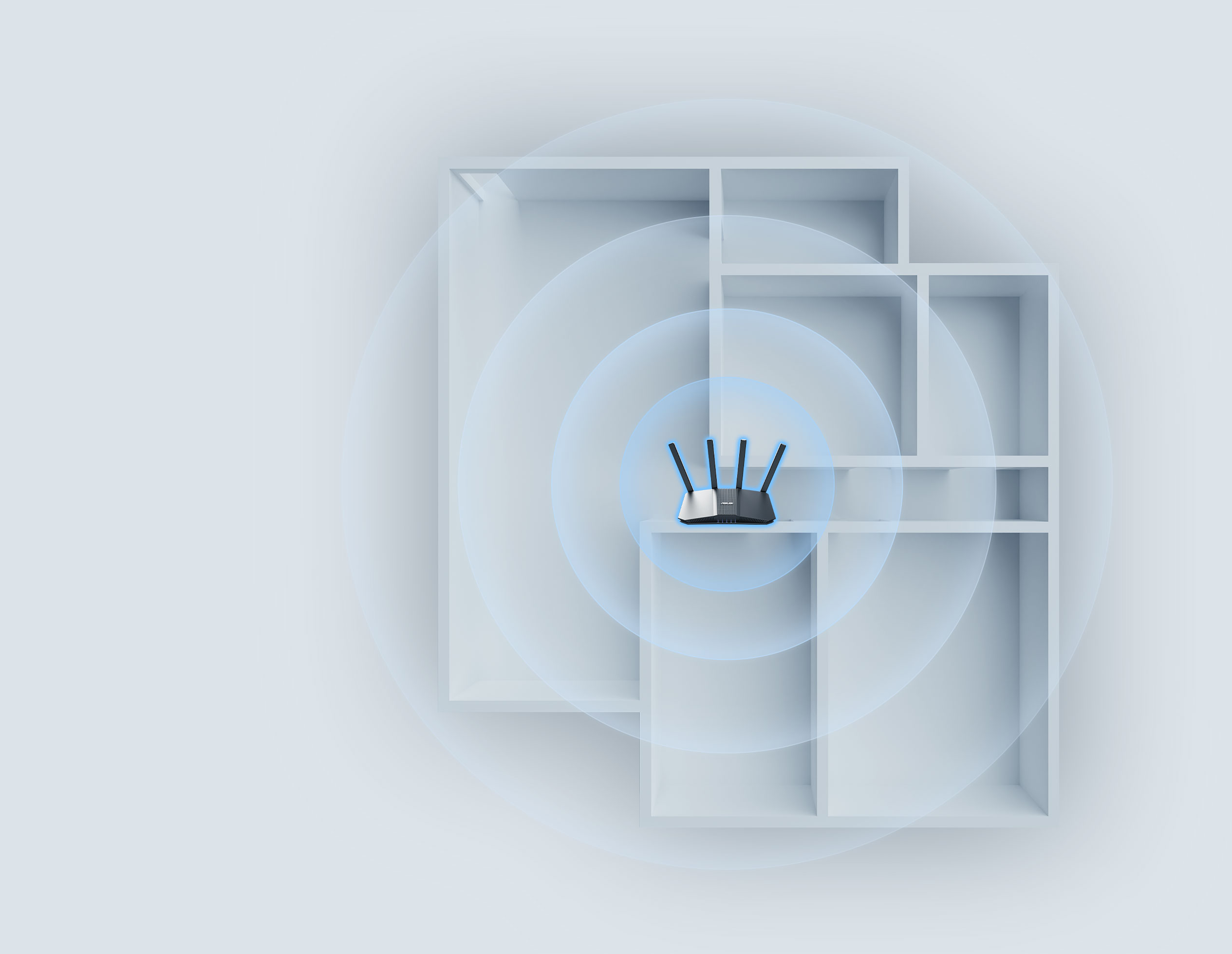 WiFi signals of RT-BE58U covers an apartment