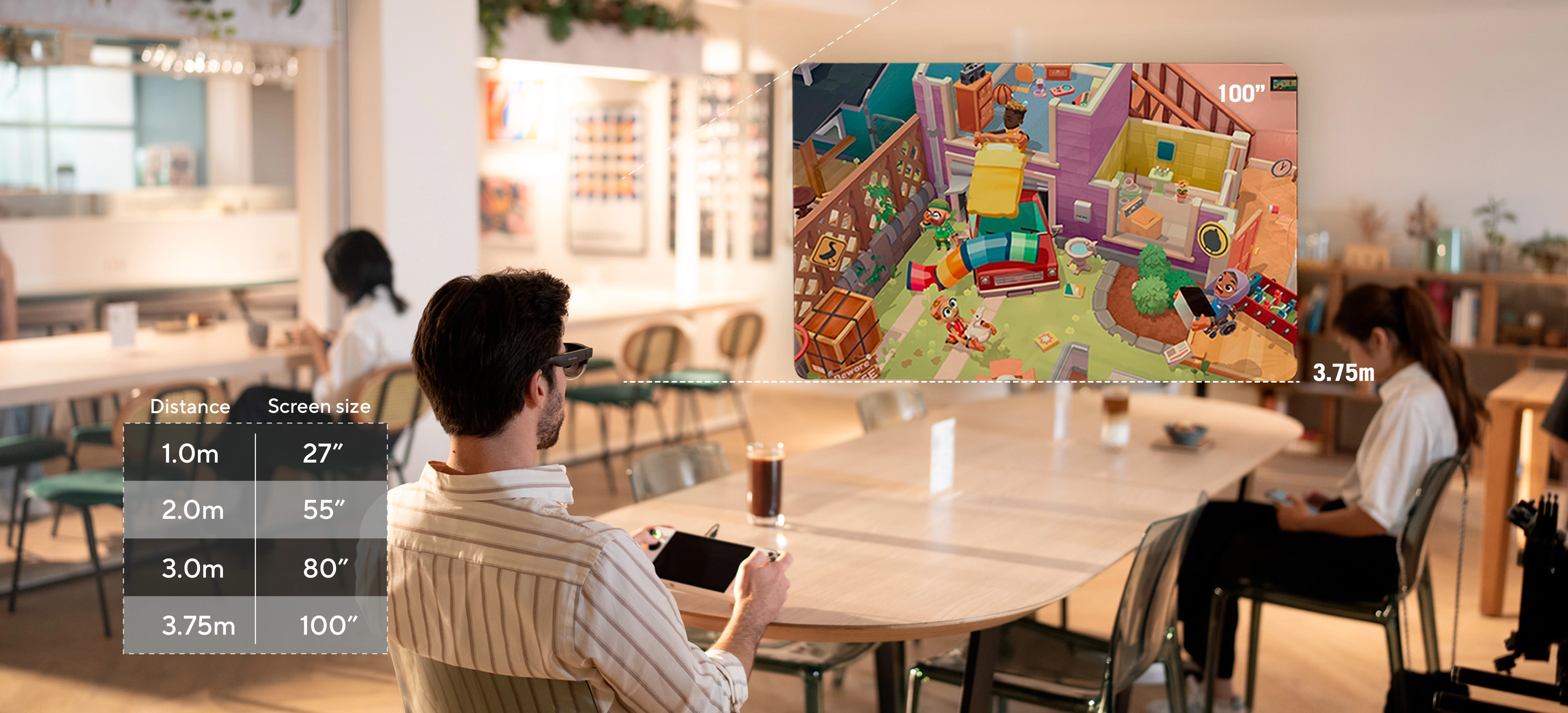 Visuals demonstrating the vibrant and realistic colors produced by ASUS AirVision M1.