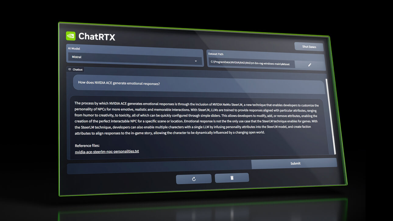 Interfaz NVIDIA ChatRTX