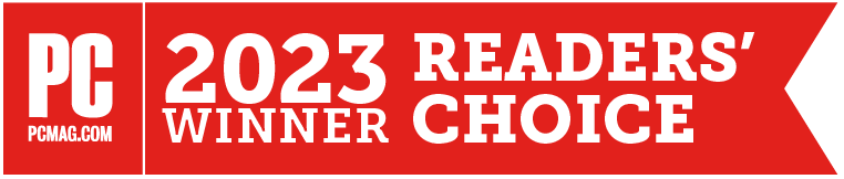 2023 PC Magazine Readers’ Choice award winner logo.