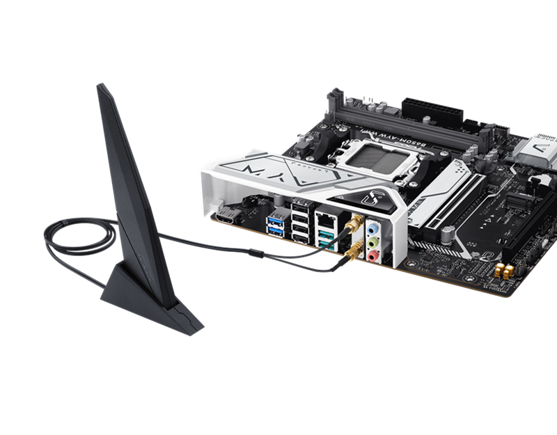 The B650M-AYW WIFI motherboard features onboard WIFI 6.