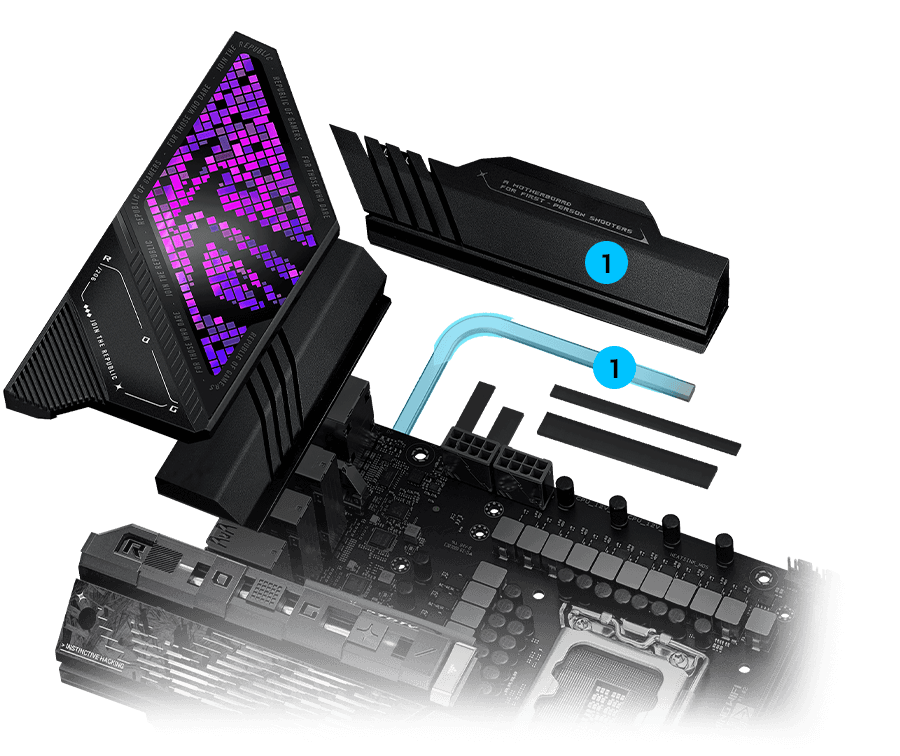 Disposition de la conception du refroidissement du VRM de la Strix Z890-E