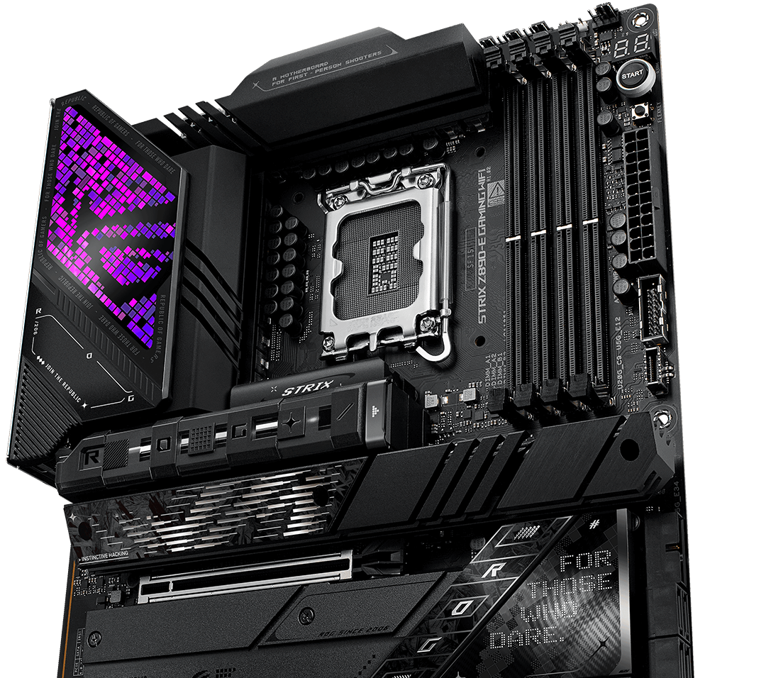 La ROG Strix Z890-E dispose de 16+2+2 phases d'alimentation d'une puissance de 110 ampères.