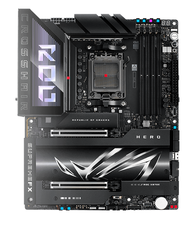 The thermal management on the ROG Crosshair X870E Hero