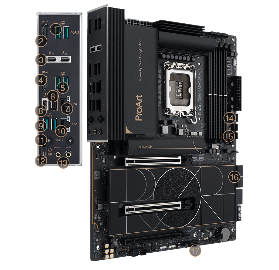 ProArt Z890-Creator WiFi motherboard connectivity features