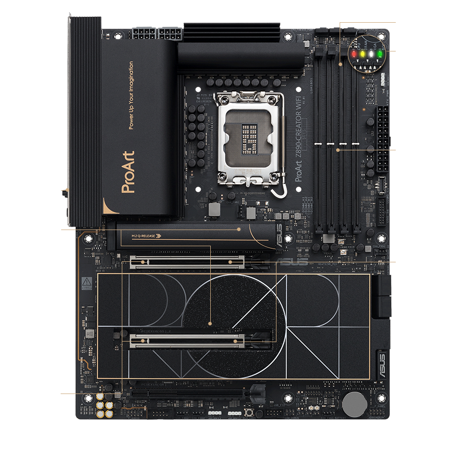 DIY-friendly features of the ProArt Z890-Creator WiFi motherboard