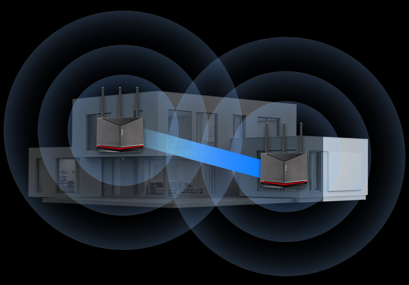 Wifi-signalen van RT-BE86U bestrijken een appartement