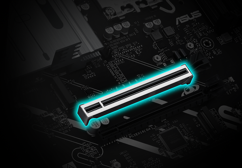Graphic depicting the Z890 MAX GAMING WIFI7 SafeSlot feature.