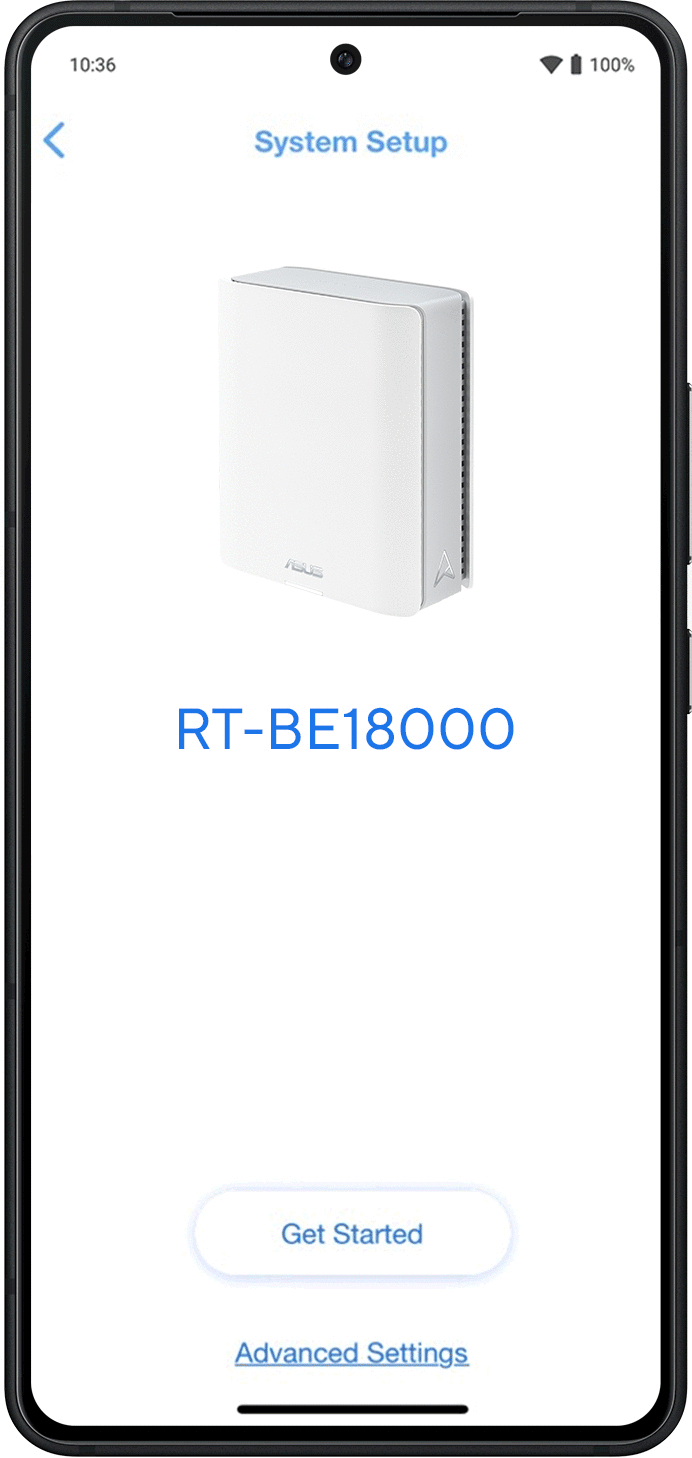A GIF showcases the ASUS Router App three-step setup interface.