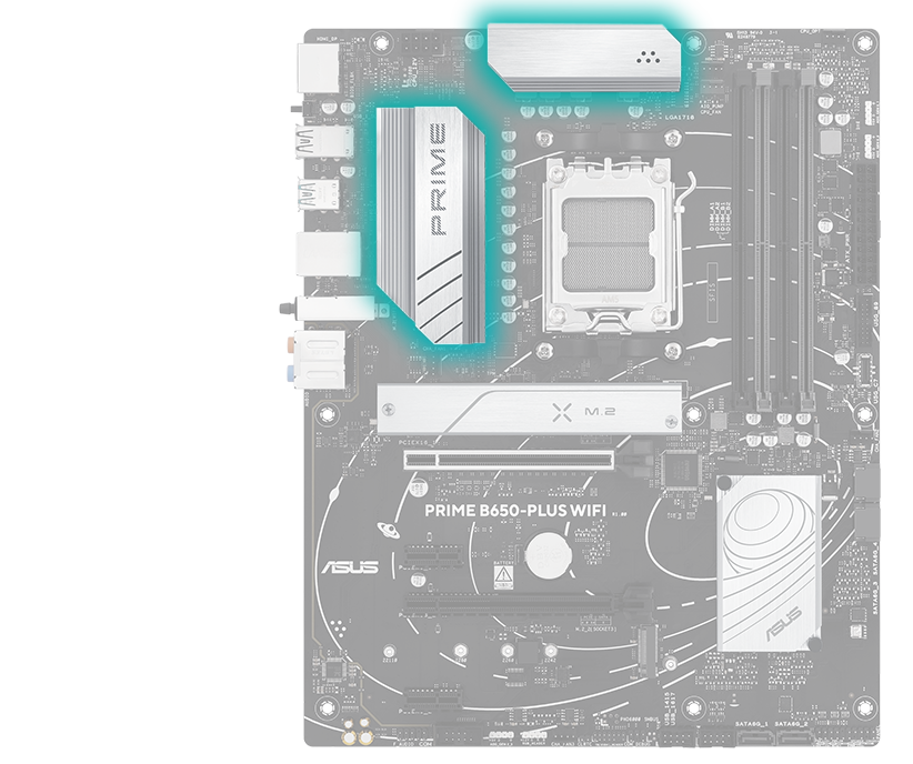 Prime motherboard with VRM heatsink image