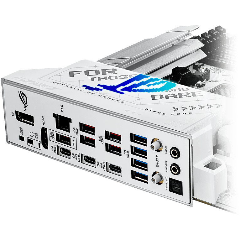 The Strix X870-A features DUAL USB4® PORTS