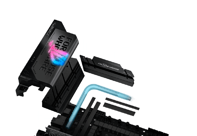 Strix X870E-E VRM cooling design layout