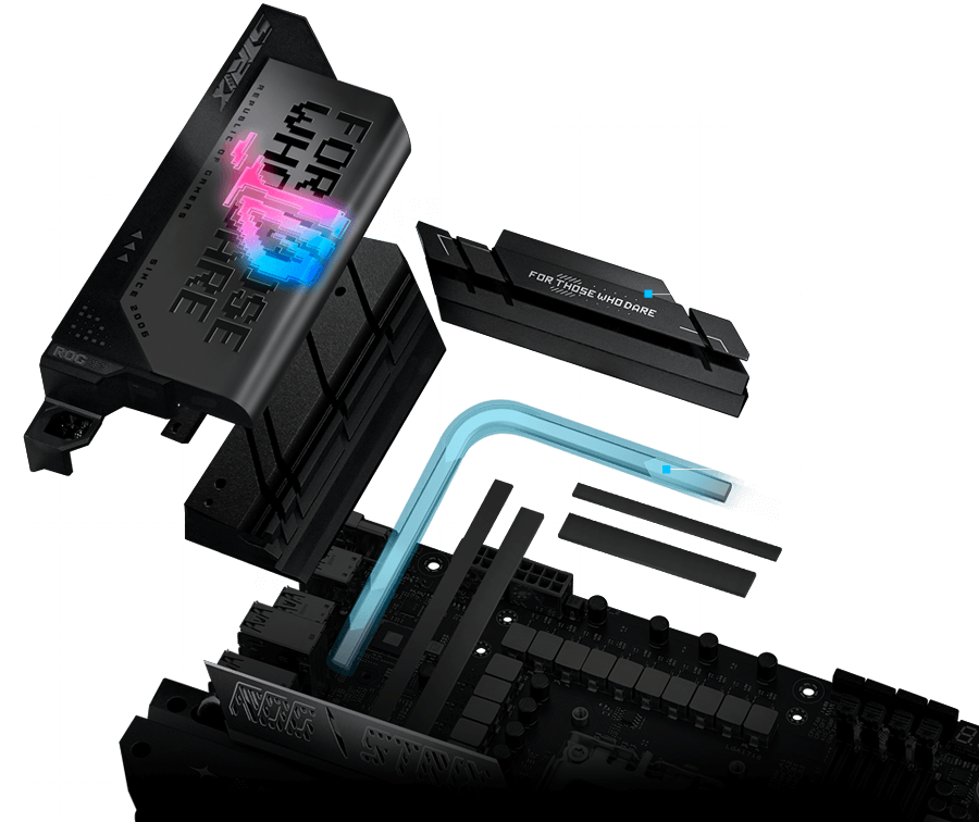 Strix X870E-E VRM cooling design layout