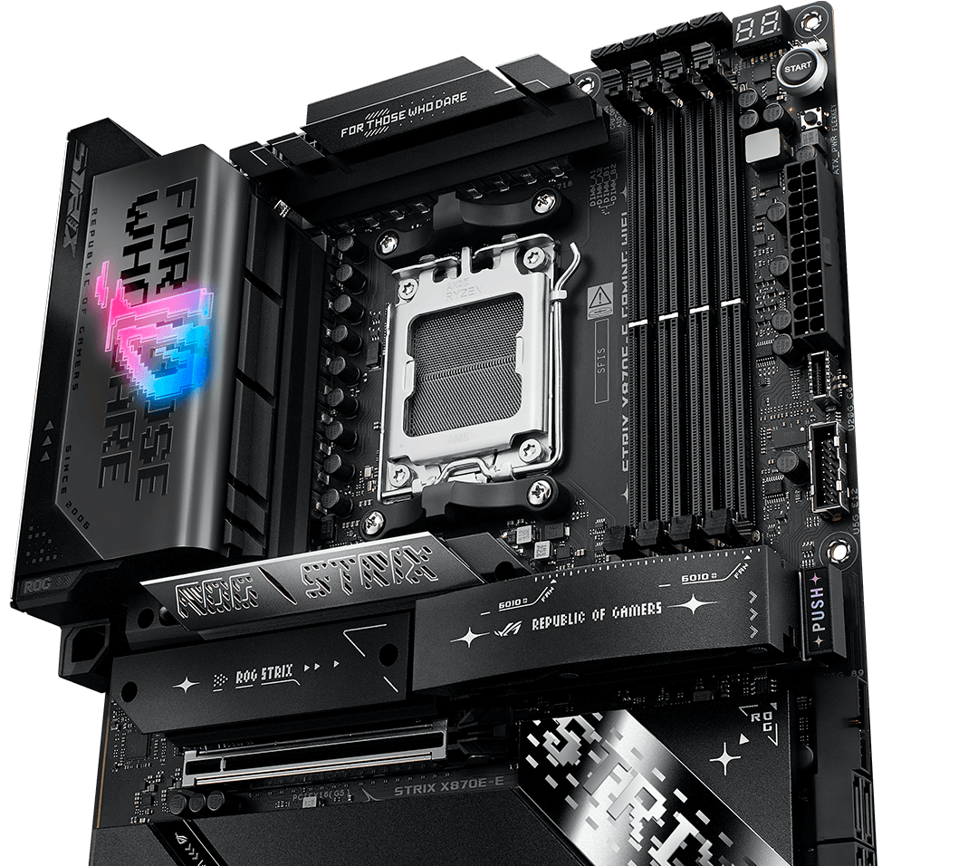 ROG STRIX X870E-E 具有 18+2+2 供电模组，额定电流为 110 安培。