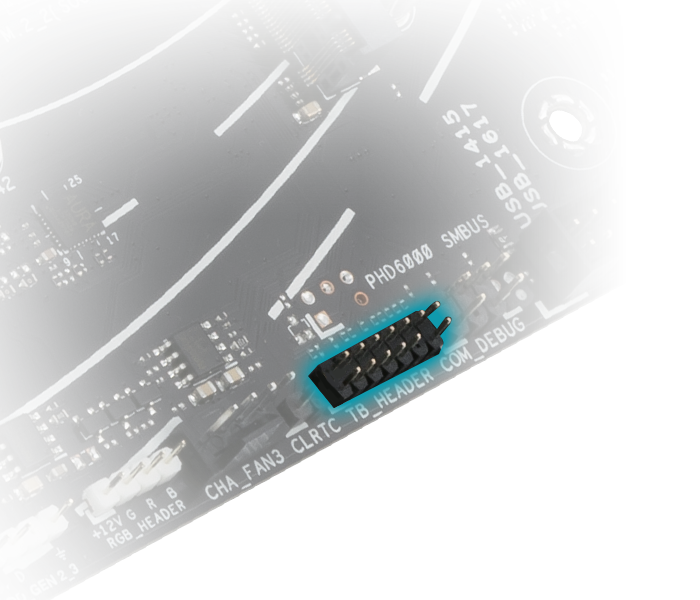 The PRIME B650-PLUS WIFI motherboard features Thunderbolt™ USB4 header.