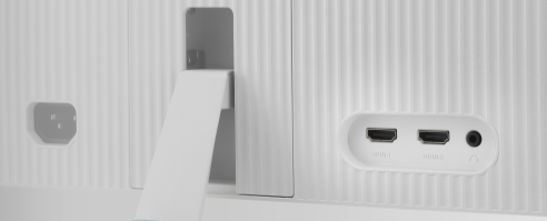 顯示 VU 監視器的 HDMI 和 USB-C 埠以及耳機插孔的圖像