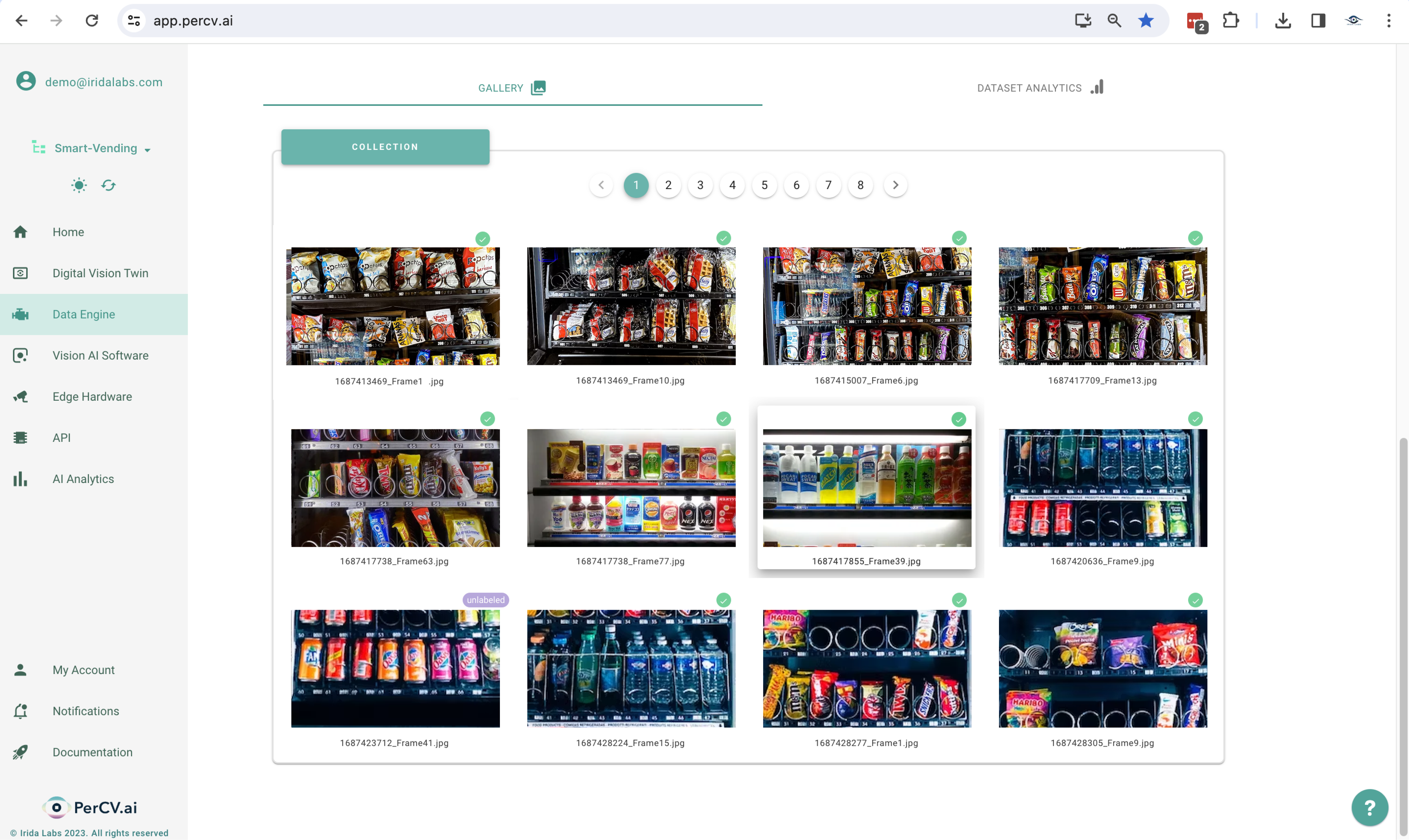 Backend system interface showing smart vending machine stocking photo