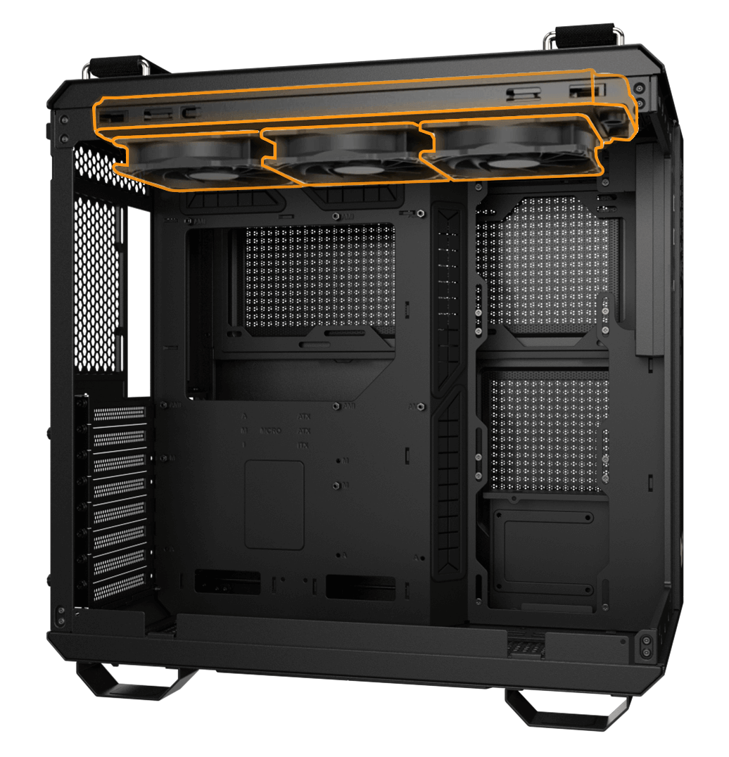 Main chamber of GT502 Horizon with radiator installed at top side