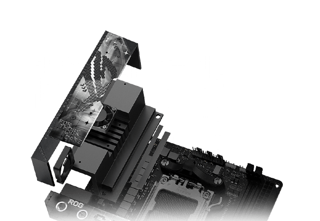 Strix X870-I VRM cooling design layout