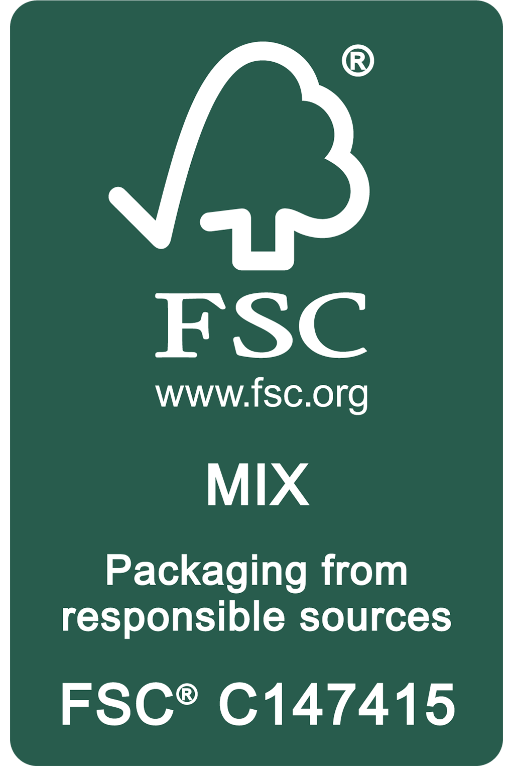 FSC MIX Papier-Packungsetikett