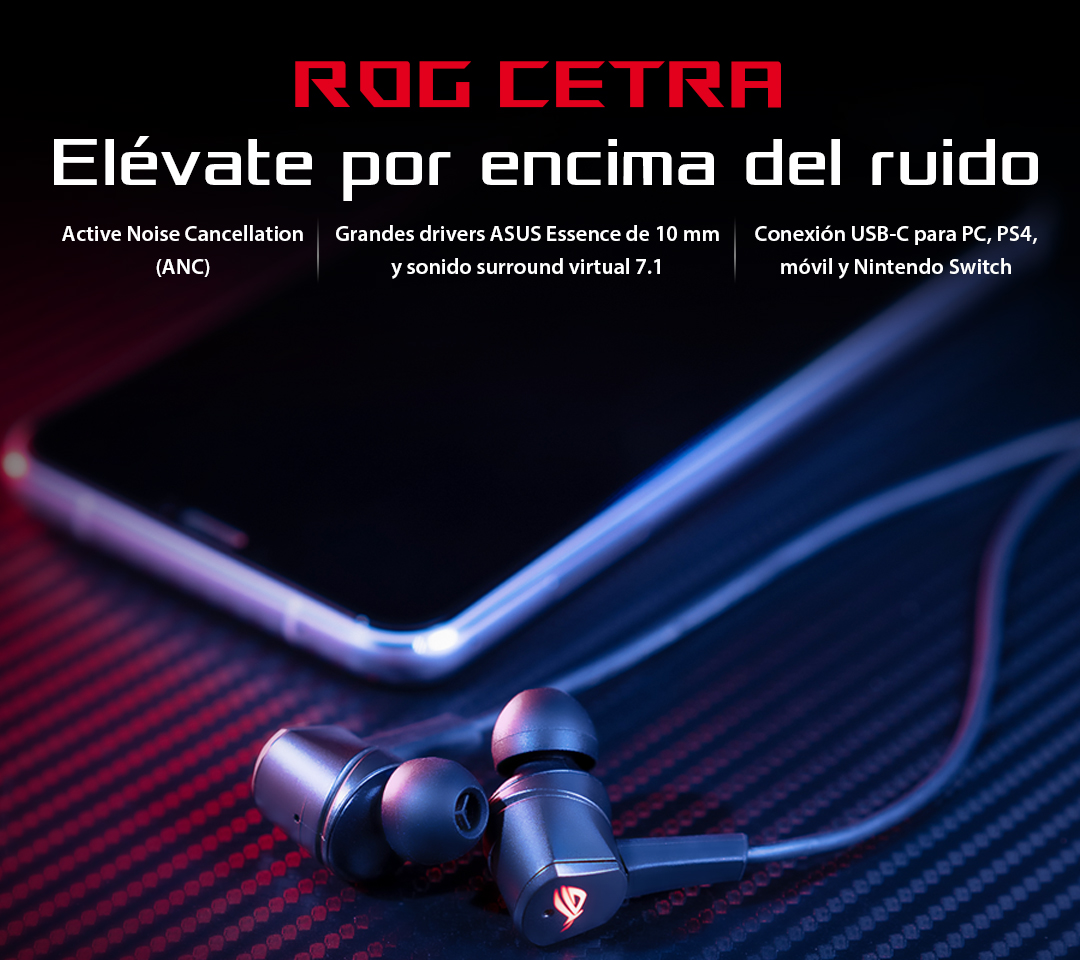 Aud fonos de Pastilla Gaming headsets audio ROG Republic of