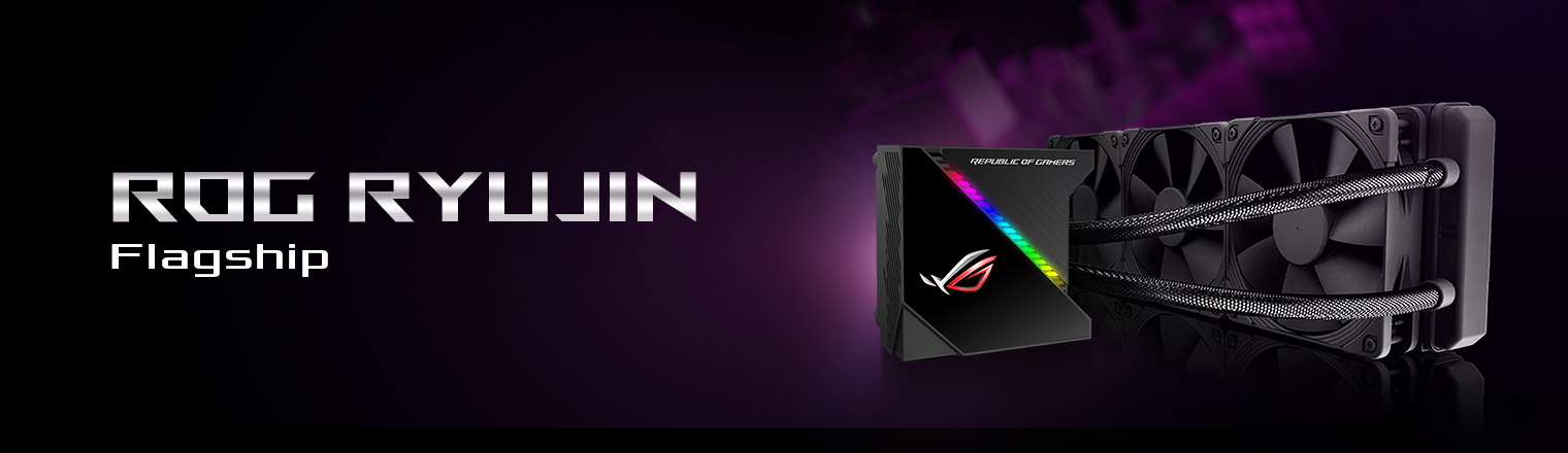 ROG Ryuijin 240 series CPU liquid cooler product photo