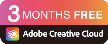 Até 3 Meses Grátis - Adobe Creative Cloud